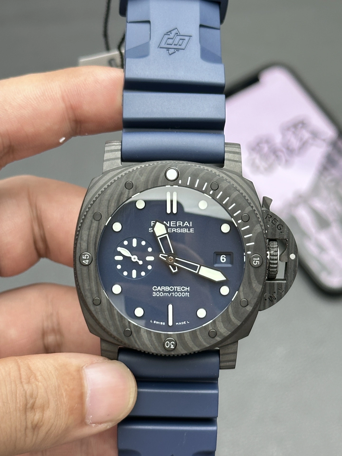 CBD Factory Panerai Submersible QuarantaQuattro Carbotech “Blu Abisso” 44mm PAM01232 1:1 Super Clone – DDP.900 Movement ModernLook 415